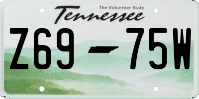 TN license plate Z6975W