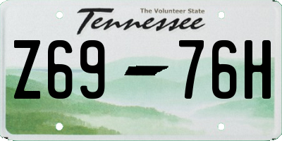 TN license plate Z6976H
