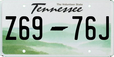 TN license plate Z6976J