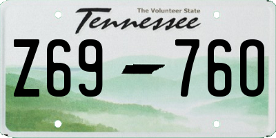 TN license plate Z6976O