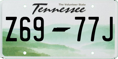 TN license plate Z6977J