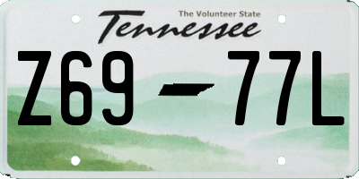 TN license plate Z6977L