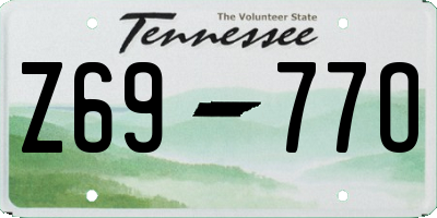 TN license plate Z6977O