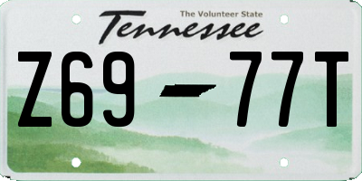 TN license plate Z6977T