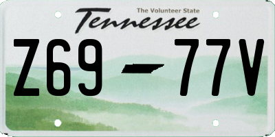 TN license plate Z6977V