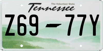 TN license plate Z6977Y