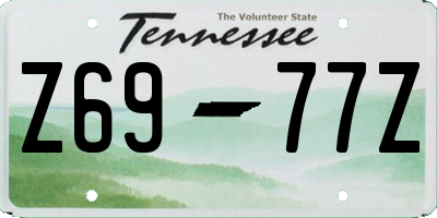 TN license plate Z6977Z