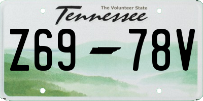 TN license plate Z6978V