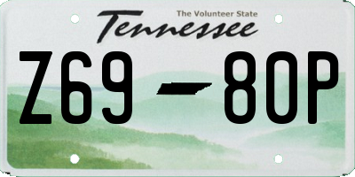 TN license plate Z6980P