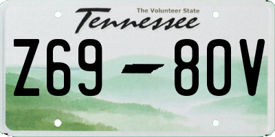TN license plate Z6980V