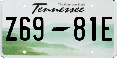 TN license plate Z6981E