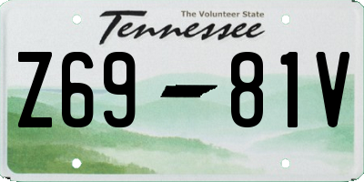 TN license plate Z6981V