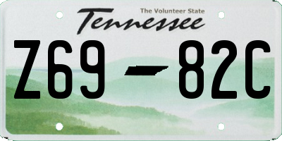 TN license plate Z6982C