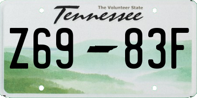 TN license plate Z6983F