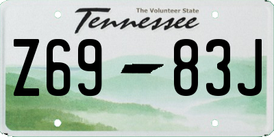 TN license plate Z6983J