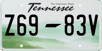 TN license plate Z6983V