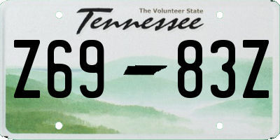 TN license plate Z6983Z