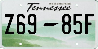 TN license plate Z6985F