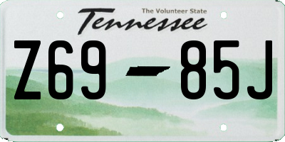 TN license plate Z6985J