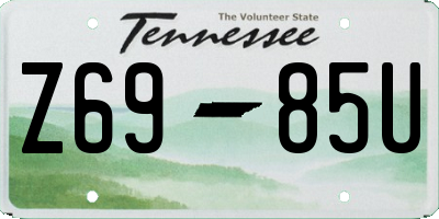 TN license plate Z6985U
