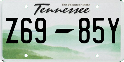 TN license plate Z6985Y