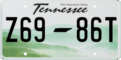 TN license plate Z6986T