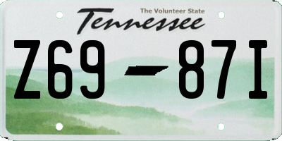 TN license plate Z6987I