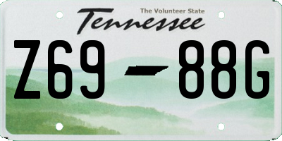 TN license plate Z6988G