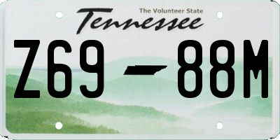 TN license plate Z6988M