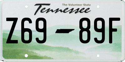 TN license plate Z6989F