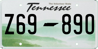 TN license plate Z6989O