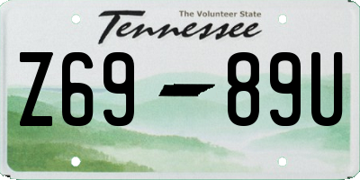 TN license plate Z6989U