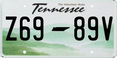 TN license plate Z6989V