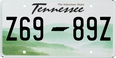 TN license plate Z6989Z