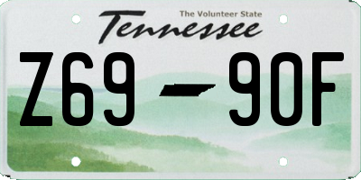 TN license plate Z6990F