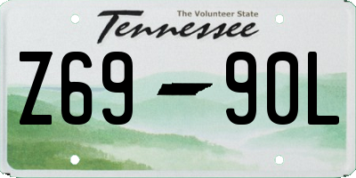 TN license plate Z6990L