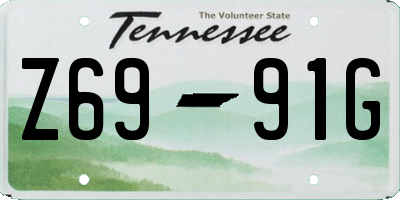 TN license plate Z6991G