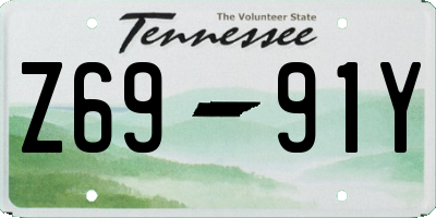 TN license plate Z6991Y