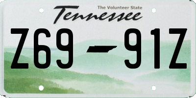 TN license plate Z6991Z