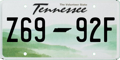TN license plate Z6992F