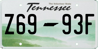 TN license plate Z6993F