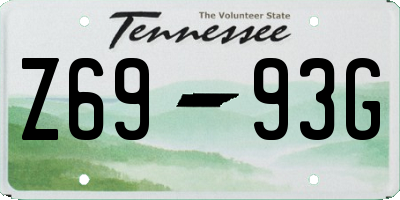 TN license plate Z6993G