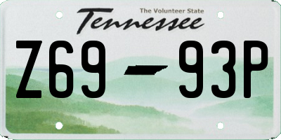TN license plate Z6993P