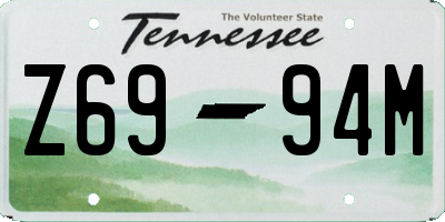 TN license plate Z6994M