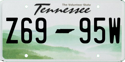 TN license plate Z6995W
