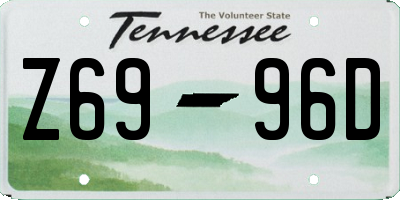 TN license plate Z6996D