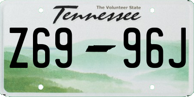 TN license plate Z6996J
