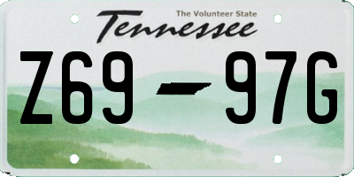 TN license plate Z6997G