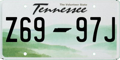 TN license plate Z6997J