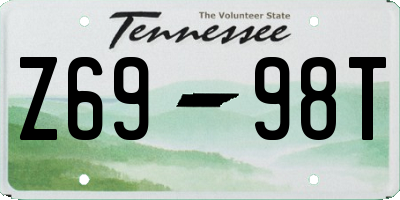 TN license plate Z6998T